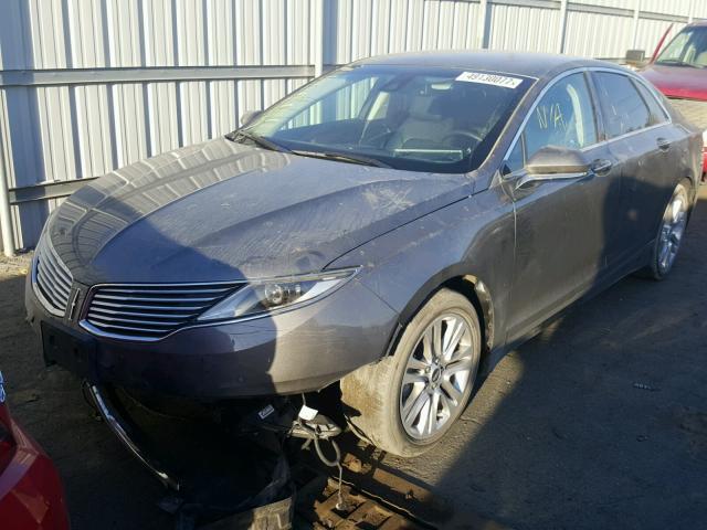 3LN6L2LU1ER827052 - 2014 LINCOLN MKZ HYBRID GRAY photo 2