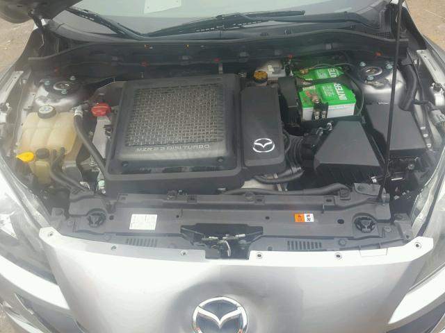 JM1BL1K45B1405029 - 2011 MAZDA SPEED 3 GRAY photo 7