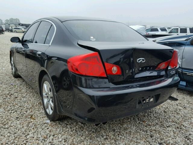 JNKCV51EX6M501063 - 2006 INFINITI G35 BLACK photo 3