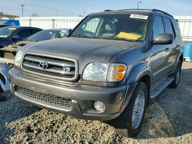 5TDZT38A94S226344 - 2004 TOYOTA SEQUOIA LI CHARCOAL photo 2