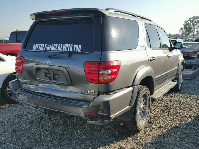 5TDZT38A94S226344 - 2004 TOYOTA SEQUOIA LI CHARCOAL photo 4