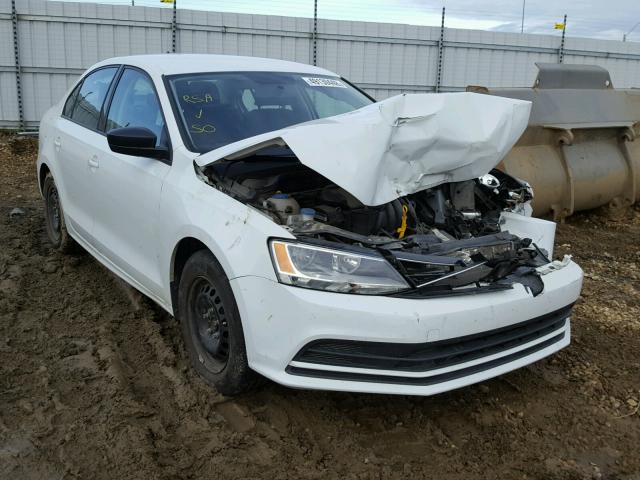 3VW2K7AJ0FM357135 - 2015 VOLKSWAGEN JETTA BASE WHITE photo 1