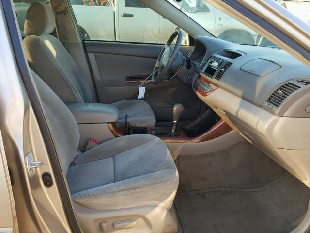 4T1BE32K72U115907 - 2002 TOYOTA CAMRY LE ოქროსფერი ფოტო 5