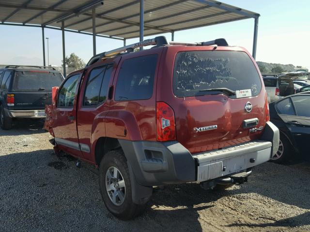 5N1AN0NW5BC508240 - 2011 NISSAN XTERRA OFF BURGUNDY photo 3