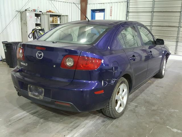 JM1BK12F361470701 - 2006 MAZDA 3 I BLUE photo 4