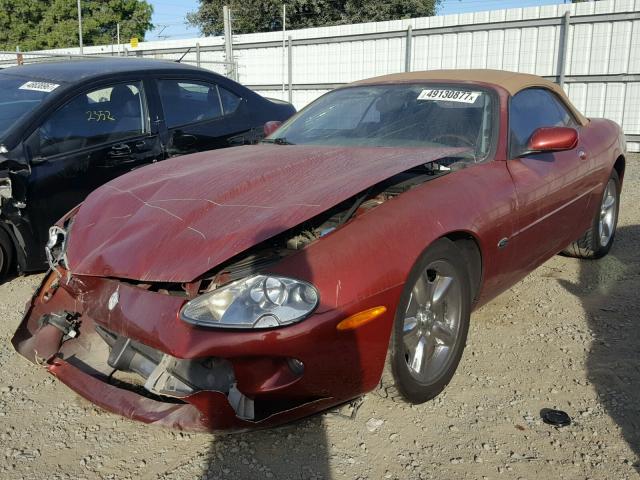 SAJGX2041XC033883 - 1999 JAGUAR XK8 BURGUNDY photo 2