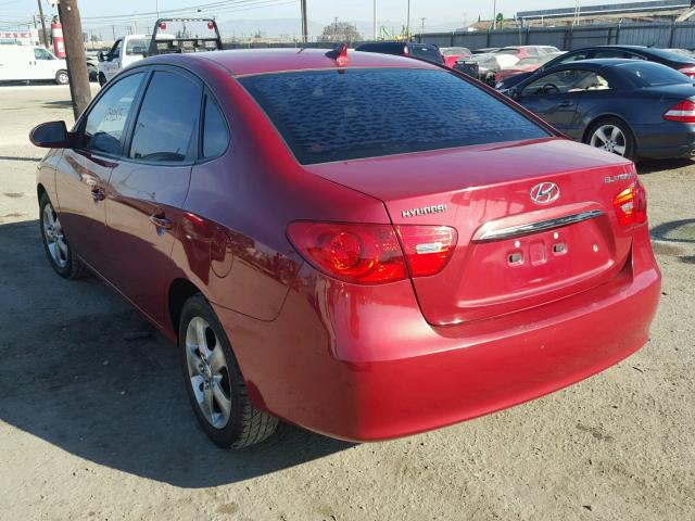 KMHDU46D39U701656 - 2009 HYUNDAI ELANTRA GL RED photo 3