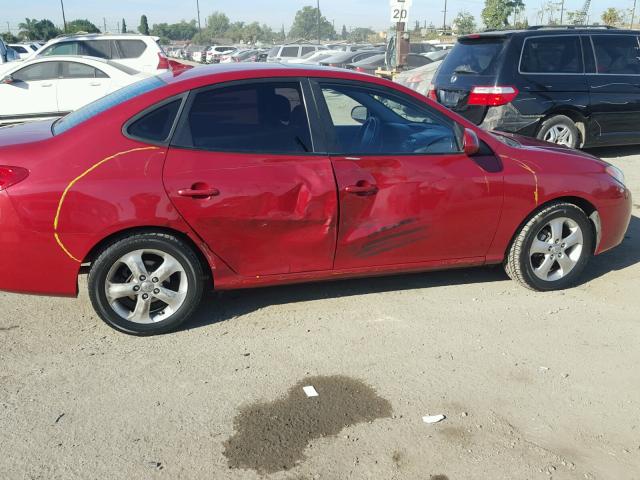 KMHDU46D39U701656 - 2009 HYUNDAI ELANTRA GL RED photo 9