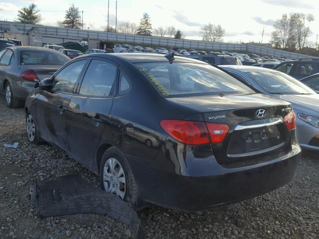 KMHDU4ADXAU878121 - 2010 HYUNDAI ELANTRA BL BLACK photo 3