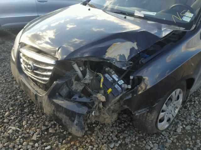 KMHDU4ADXAU878121 - 2010 HYUNDAI ELANTRA BL BLACK photo 9