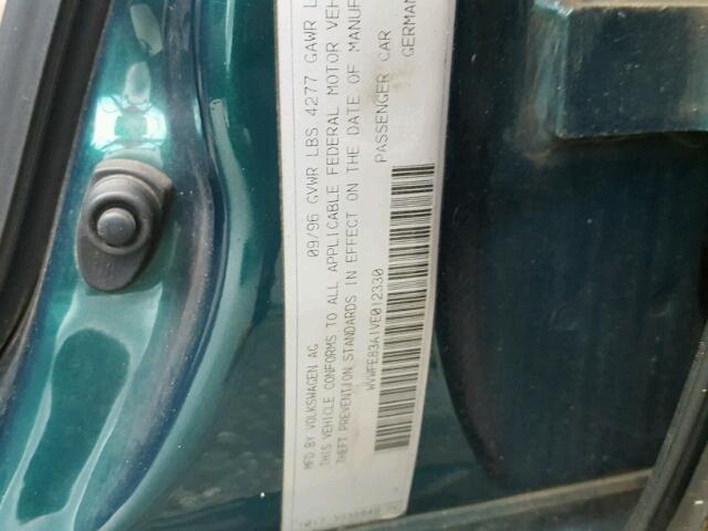 WVWFE83A1VE012330 - 1997 VOLKSWAGEN PASSAT GLX GREEN photo 10