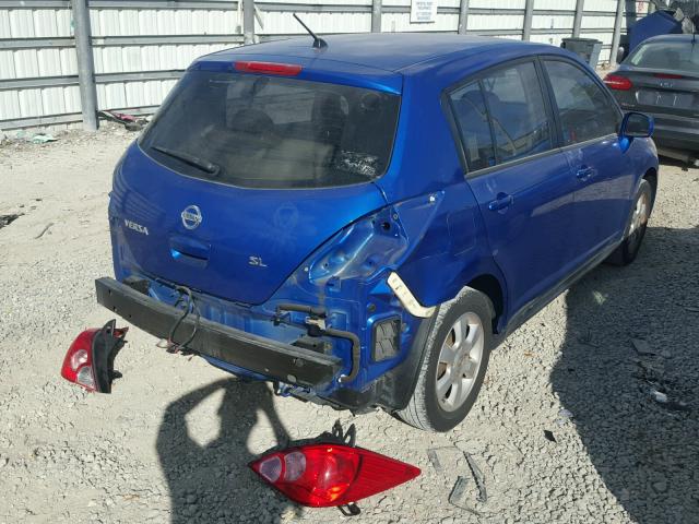 3N1BC13E29L419287 - 2009 NISSAN VERSA S BLUE photo 4