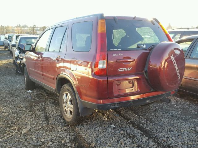 JHLRD78944C804185 - 2004 HONDA CR-V EX RED photo 3