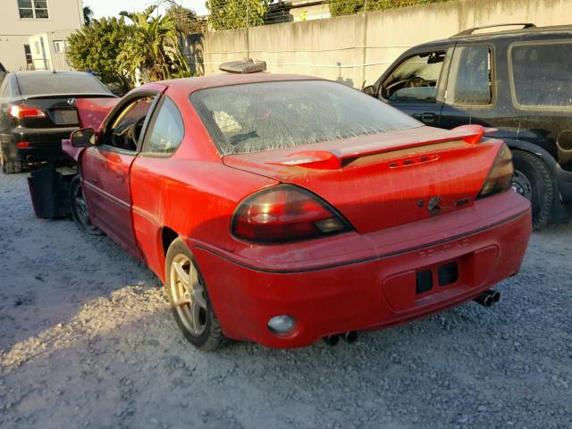 1G2NW12E21M643810 - 2001 PONTIAC GRAND AM G RED photo 3