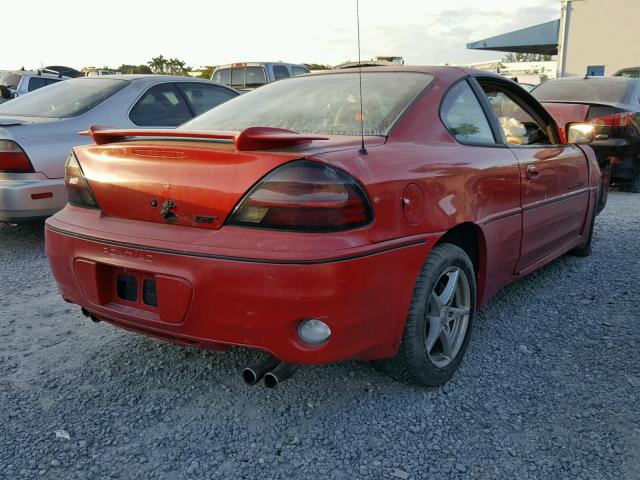 1G2NW12E21M643810 - 2001 PONTIAC GRAND AM G RED photo 4