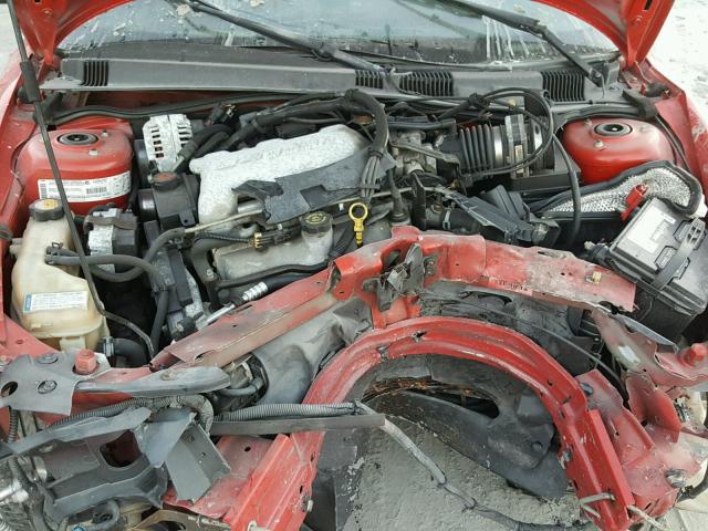 1G2NW12E21M643810 - 2001 PONTIAC GRAND AM G RED photo 7