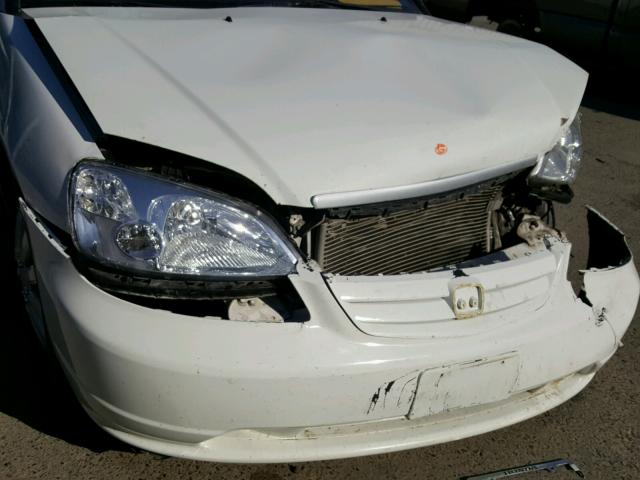 2HGES16541H614055 - 2001 HONDA CIVIC LX WHITE photo 9