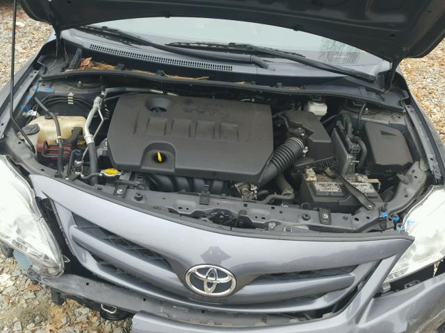 2T1BU4EE6BC657256 - 2011 TOYOTA COROLLA BA GRAY photo 7