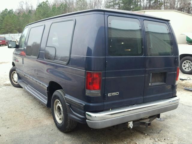 1FDRE14W92HB44109 - 2002 FORD ECONOLINE BLUE photo 3