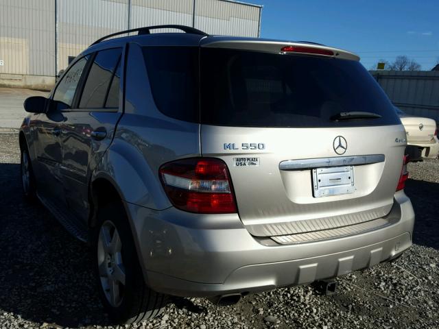 4JGBB72E58A383567 - 2008 MERCEDES-BENZ ML 550 BEIGE photo 3