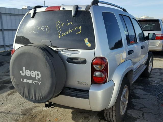 1J4GK58KX7W722654 - 2007 JEEP LIBERTY LI SILVER photo 4