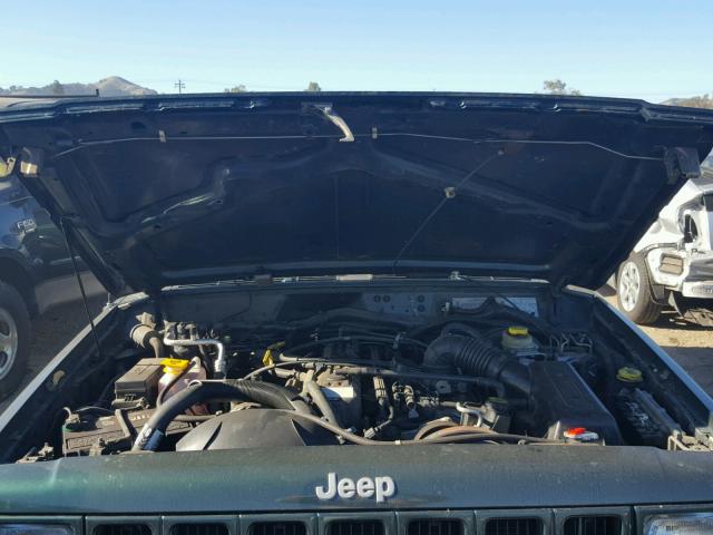 1J4FF58S6YL105741 - 2000 JEEP CHEROKEE C GREEN photo 7