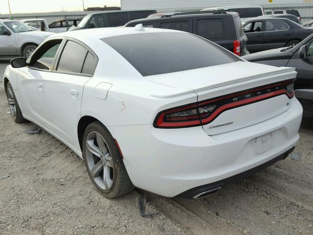 2C3CDXCT5FH761955 - 2015 DODGE CHARGER R/ WHITE photo 3