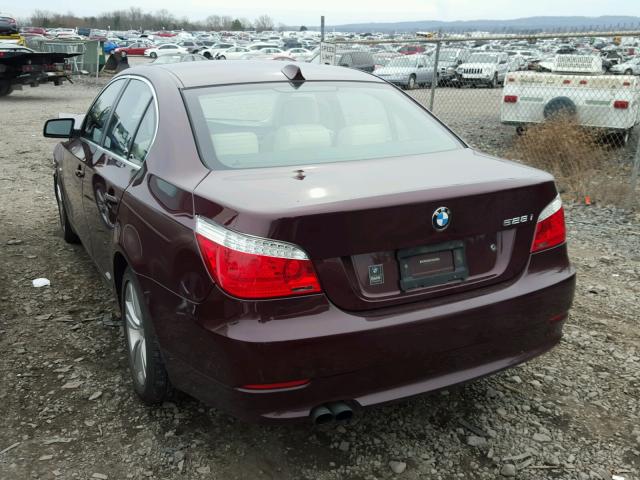 WBANV1C5XAC158637 - 2010 BMW 528 XI MAROON photo 3