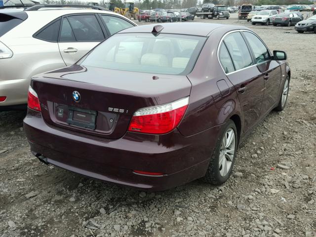 WBANV1C5XAC158637 - 2010 BMW 528 XI MAROON photo 4