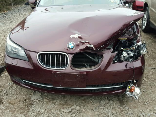 WBANV1C5XAC158637 - 2010 BMW 528 XI MAROON photo 7