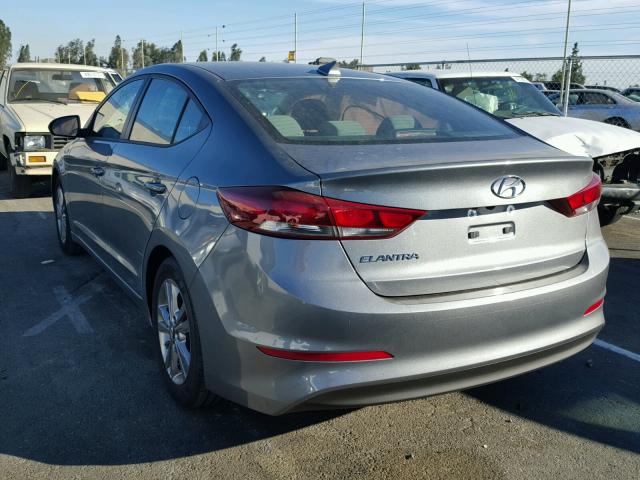 KMHD84LF4JU469826 - 2018 HYUNDAI ELANTRA SE GRAY photo 3