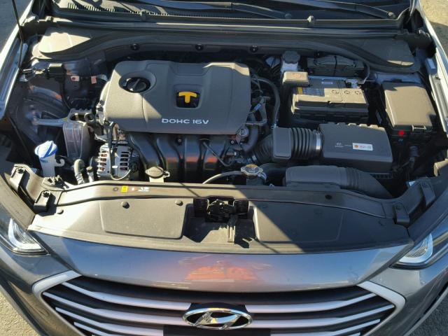 KMHD84LF4JU469826 - 2018 HYUNDAI ELANTRA SE GRAY photo 7