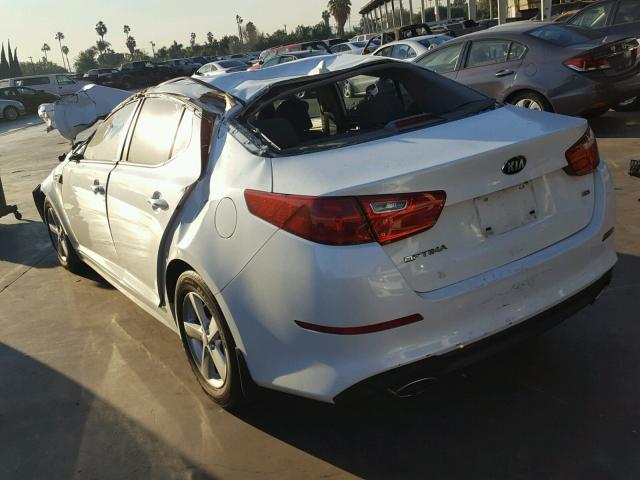 KNAGM4A73F5657678 - 2015 KIA OPTIMA LX WHITE photo 3