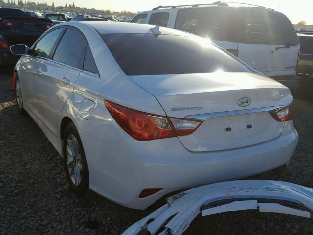 5NPEB4AC5EH863368 - 2014 HYUNDAI SONATA GLS WHITE photo 3