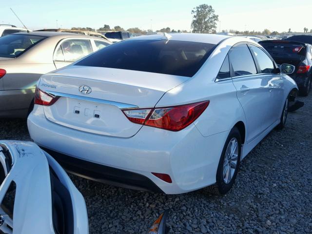 5NPEB4AC5EH863368 - 2014 HYUNDAI SONATA GLS WHITE photo 4