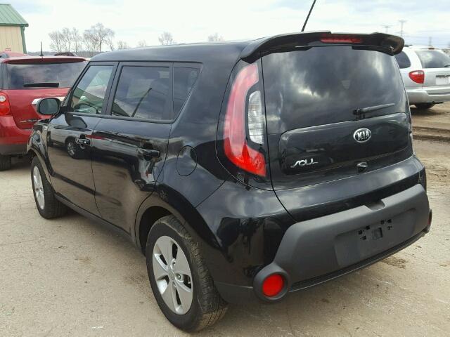 KNDJN2A23G7400167 - 2016 KIA SOUL BLACK photo 3