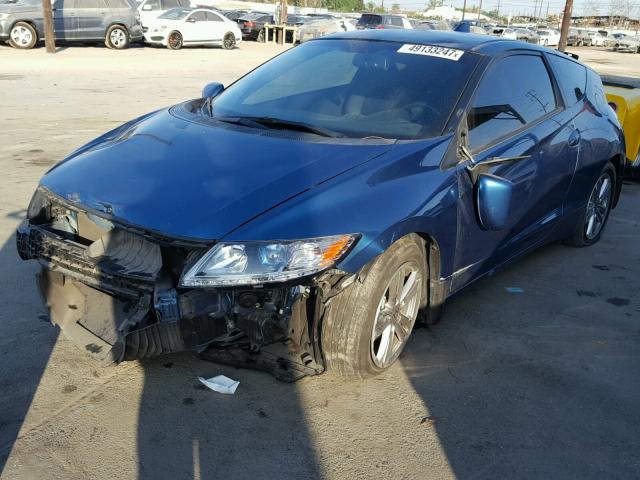 JHMZF1D69DS004034 - 2013 HONDA CR-Z EX TEAL photo 2