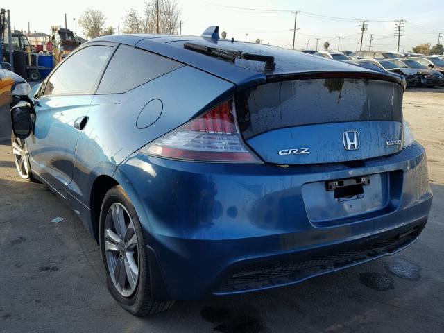 JHMZF1D69DS004034 - 2013 HONDA CR-Z EX TEAL photo 3