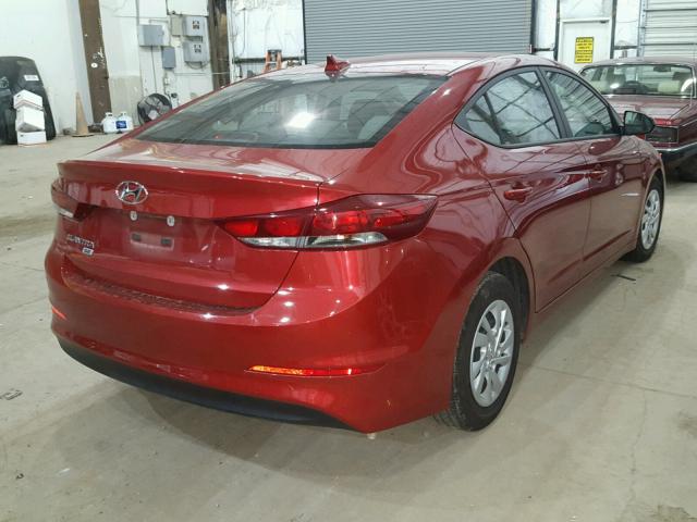 5NPD74LF8HH145774 - 2017 HYUNDAI ELANTRA SE RED photo 4