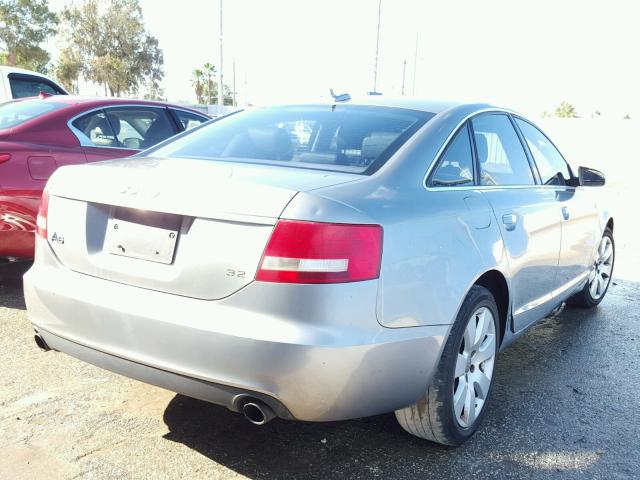 WAUAH74F06N157766 - 2006 AUDI A6 3.2 GRAY photo 4