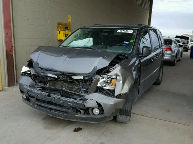 2D4RN5D17AR467144 - 2010 DODGE GRAND CARA GRAY photo 2