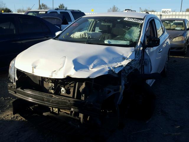 3N1AB7AP7FL692677 - 2015 NISSAN SENTRA S WHITE photo 2