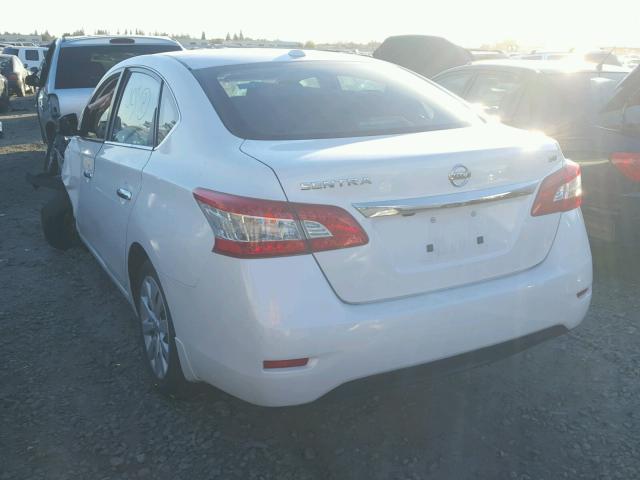 3N1AB7AP7FL692677 - 2015 NISSAN SENTRA S WHITE photo 3