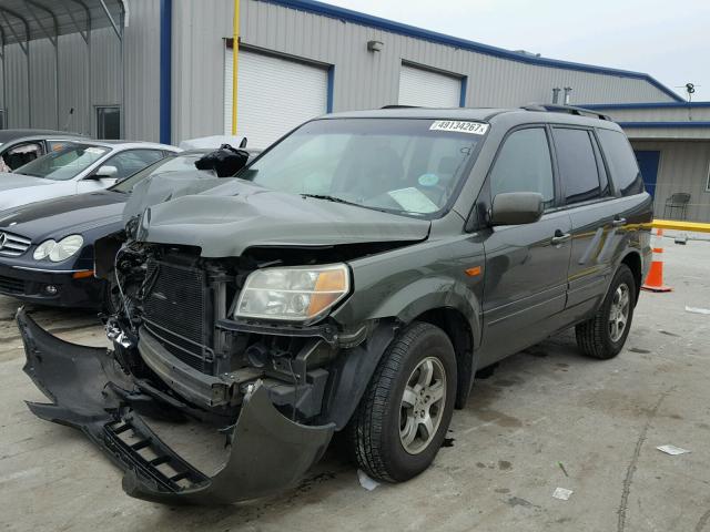 5FNYF28796B029036 - 2006 HONDA PILOT EX GREEN photo 2