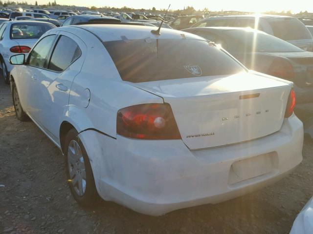 1B3BD1FB8BN531658 - 2011 DODGE AVENGER MA WHITE photo 3