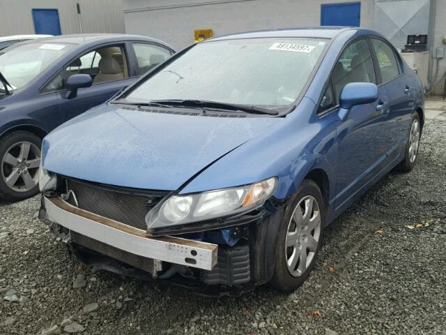 2HGFA1F51BH504699 - 2011 HONDA CIVIC LX BLUE photo 2