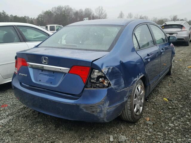 2HGFA1F51BH504699 - 2011 HONDA CIVIC LX BLUE photo 4