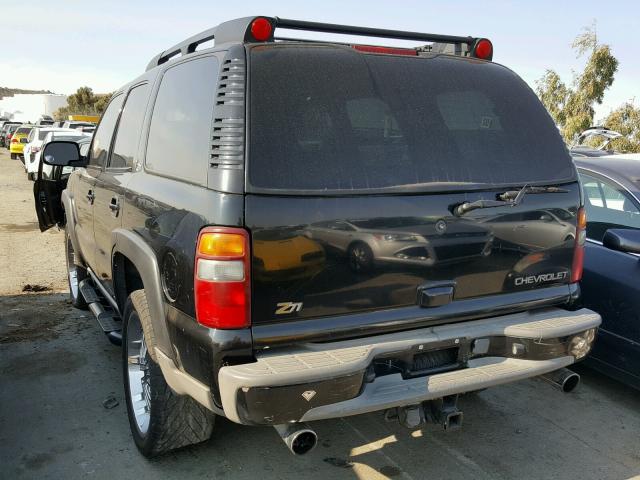 1GNEK13T92R249897 - 2002 CHEVROLET TAHOE K150 BLACK photo 3