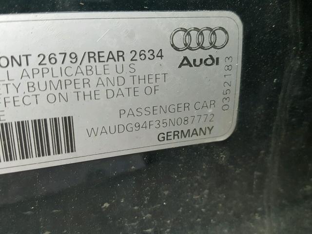 WAUDG94F35N087772 - 2005 AUDI A6 3.2 QUA GREEN photo 10