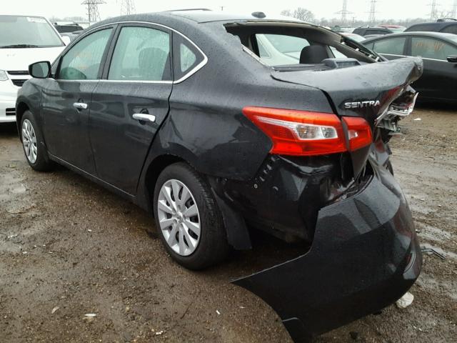 3N1AB7AP5HY285253 - 2017 NISSAN SENTRA BLACK photo 3